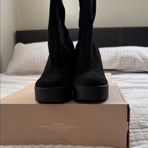 JustFab Black Ankle Booties